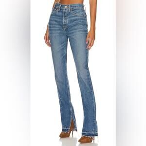 Re/done Redone 70s High Rise Skinny Boot Jeans 28 Atomic